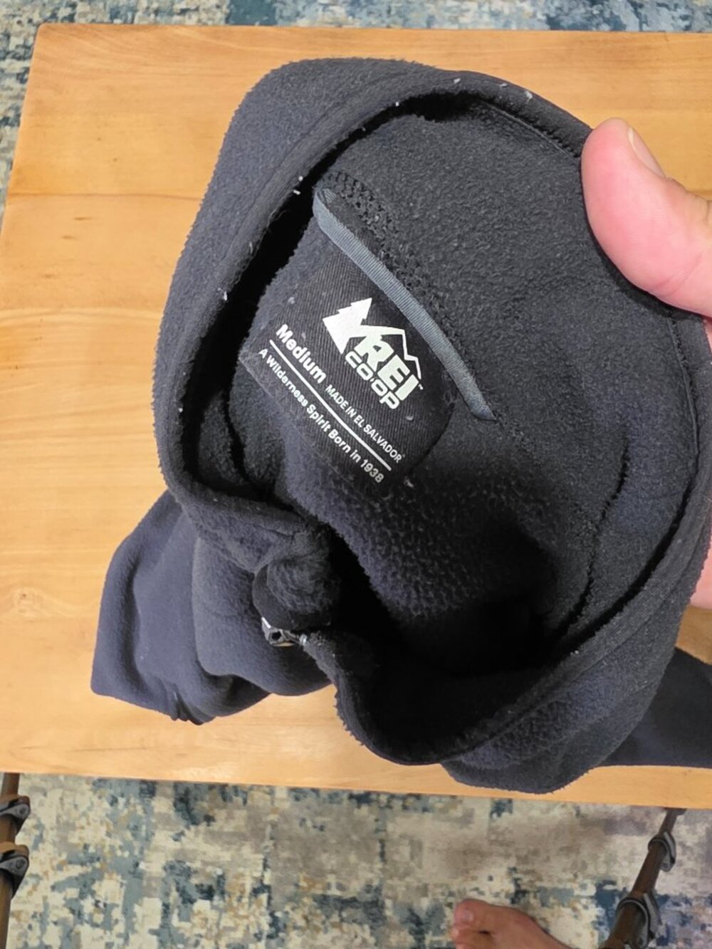 REI Co‑op Fleece | Men’s Medium | Black | Lightweight Outdoor Layer - Picture 5 of 6